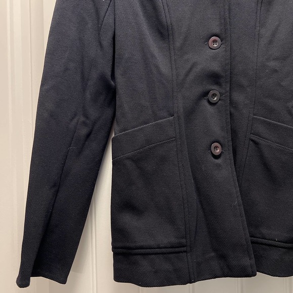 Poleci Women's Button Down Long Sleeve Casual Jacket with Pockets Size M Black - Picture 3 of 5